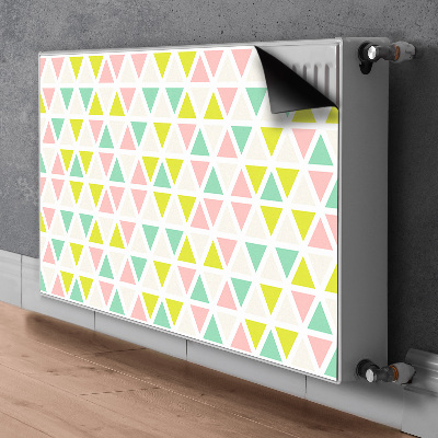 Decorative radiator cover Colorful triangles