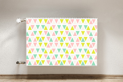 Decorative radiator cover Colorful triangles