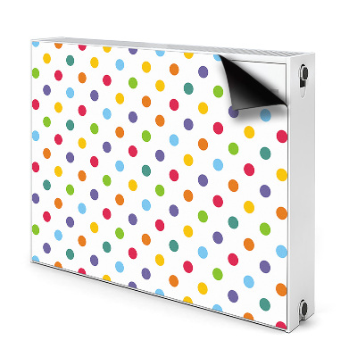 Decorative radiator cover Colorful dots