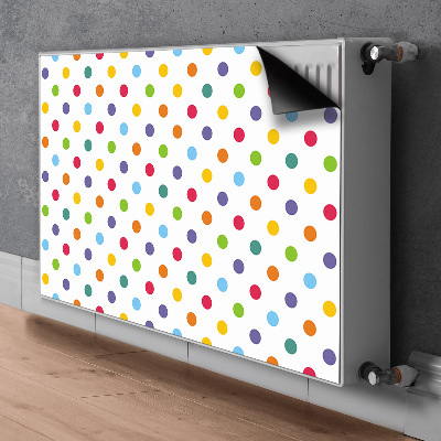 Decorative radiator cover Colorful dots