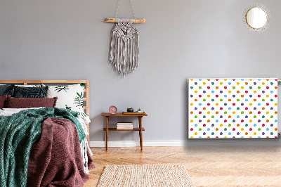 Decorative radiator cover Colorful dots