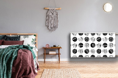 Magnetic radiator mat Patterned moon