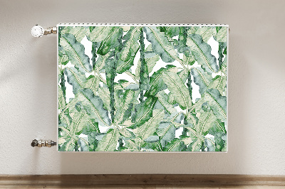 Printed radiator mat Banana leaves