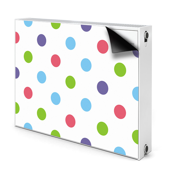 Decorative radiator cover Colorful dots