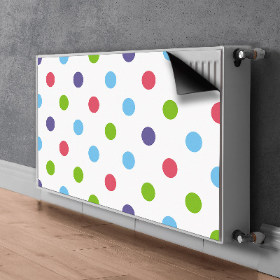 Decorative radiator cover Colorful dots