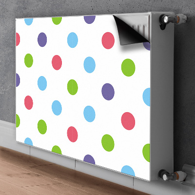 Decorative radiator cover Colorful dots