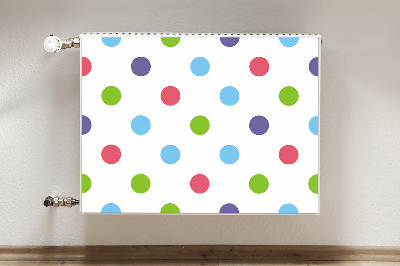 Decorative radiator cover Colorful dots