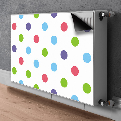 Decorative radiator cover Colorful dots