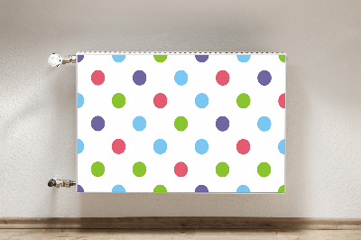 Decorative radiator cover Colorful dots