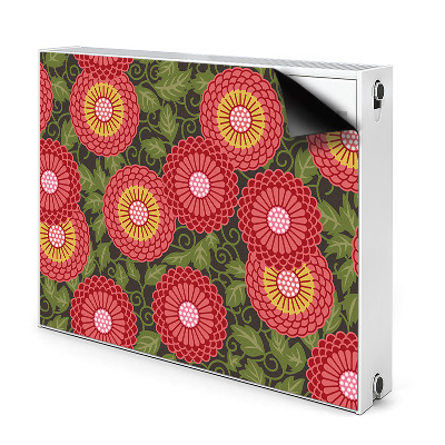 Magnetic radiator mat Geometric flowers