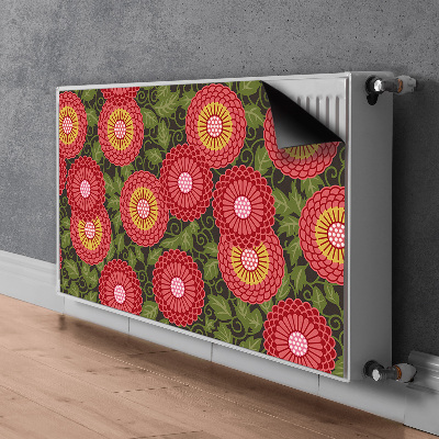 Magnetic radiator mat Geometric flowers