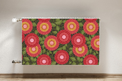 Magnetic radiator mat Geometric flowers