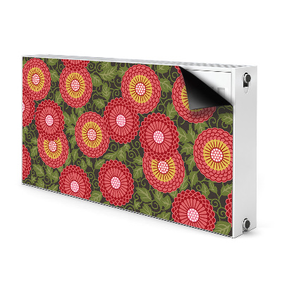 Magnetic radiator mat Geometric flowers