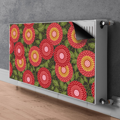 Magnetic radiator mat Geometric flowers