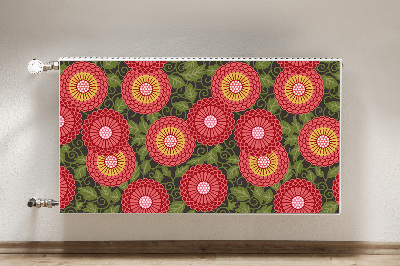 Magnetic radiator mat Geometric flowers