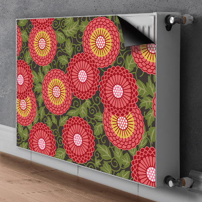 Magnetic radiator mat Geometric flowers