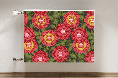 Magnetic radiator mat Geometric flowers