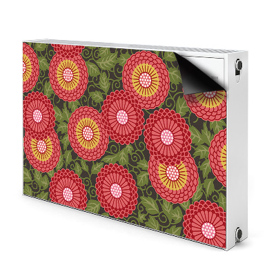 Magnetic radiator mat Geometric flowers