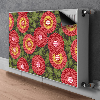 Magnetic radiator mat Geometric flowers