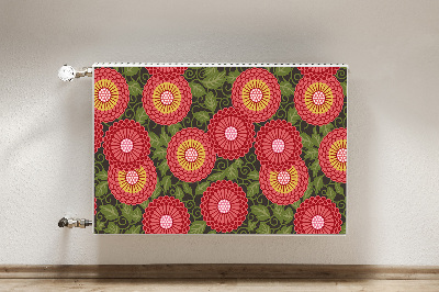 Magnetic radiator mat Geometric flowers