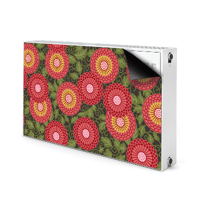 Magnetic radiator mat Geometric flowers