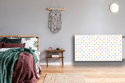 Decorative radiator cover Colorful dots