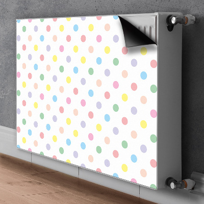 Decorative radiator cover Colorful dots