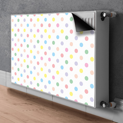 Decorative radiator cover Colorful dots