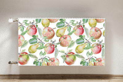 Magnetic radiator mat Apples and pears