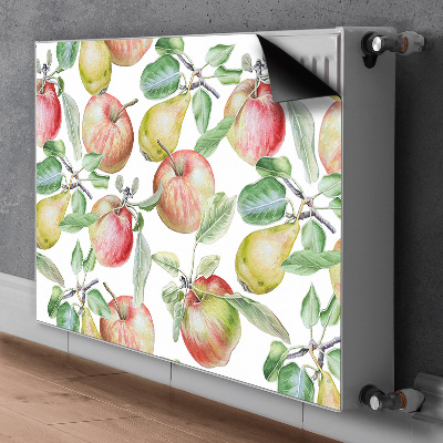 Magnetic radiator mat Apples and pears