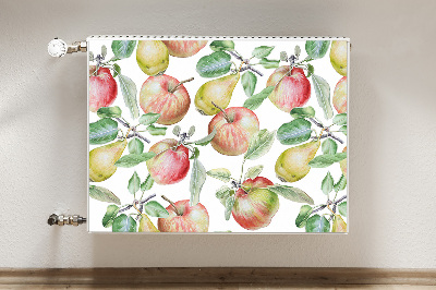 Magnetic radiator mat Apples and pears