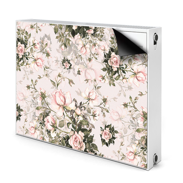 Decorative radiator cover Colorful flowers