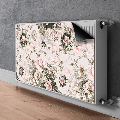 Decorative radiator cover Colorful flowers