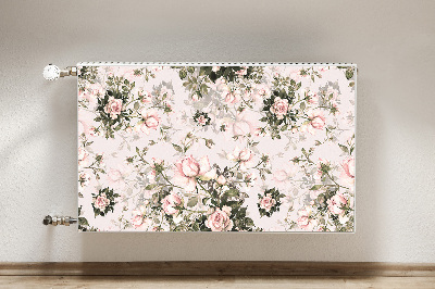 Decorative radiator cover Colorful flowers