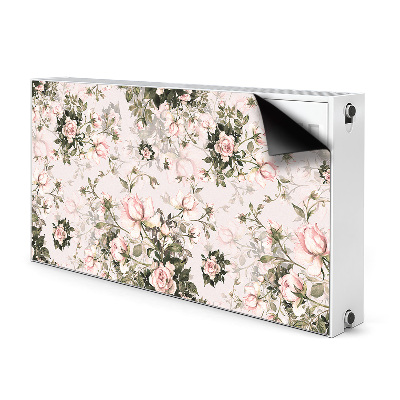 Decorative radiator cover Colorful flowers