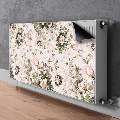 Decorative radiator cover Colorful flowers