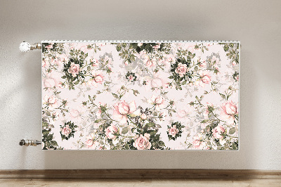 Decorative radiator cover Colorful flowers