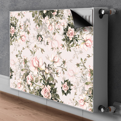 Decorative radiator cover Colorful flowers