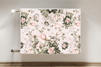 Decorative radiator cover Colorful flowers