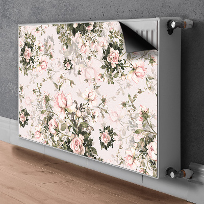 Decorative radiator cover Colorful flowers