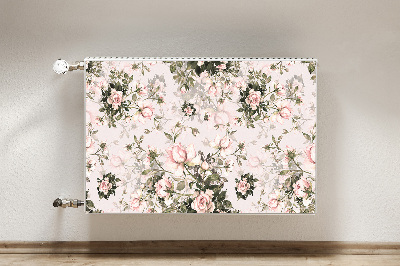 Decorative radiator cover Colorful flowers