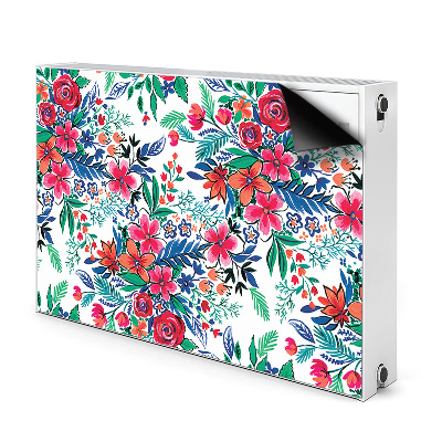 Decorative radiator cover Colorful flowers