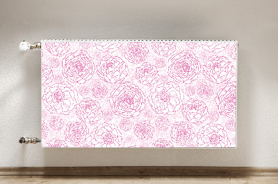 Magnetic radiator mat Pink flowers