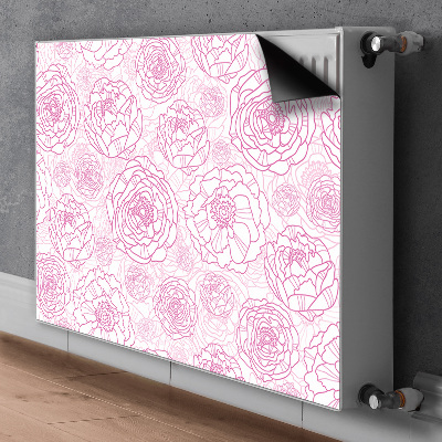 Magnetic radiator mat Pink flowers