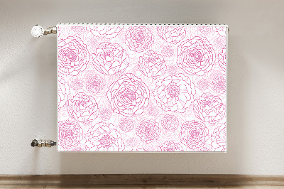 Magnetic radiator mat Pink flowers