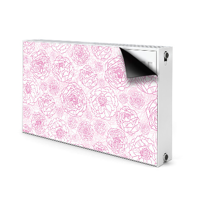 Magnetic radiator mat Pink flowers