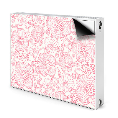 Printed radiator mat Contour flowers