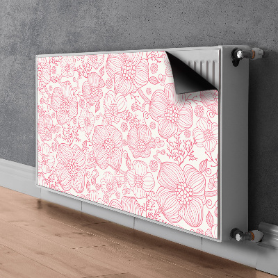 Printed radiator mat Contour flowers