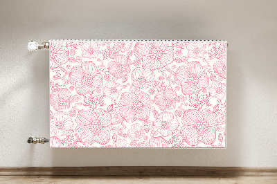 Printed radiator mat Contour flowers