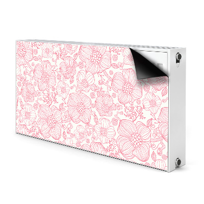 Printed radiator mat Contour flowers